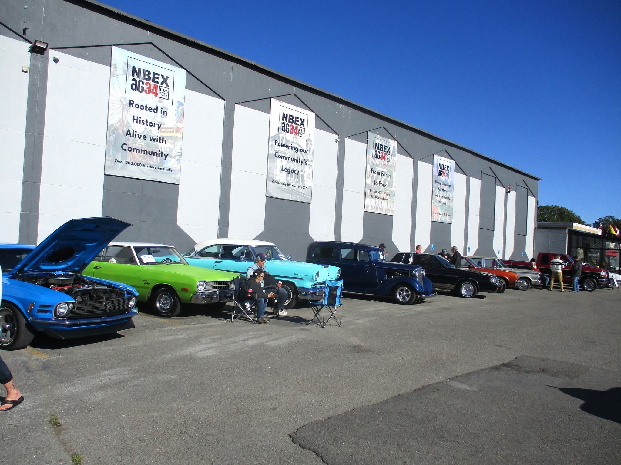 Classic cars lined up at the Nashwaaksis Lions Show and Shine car show